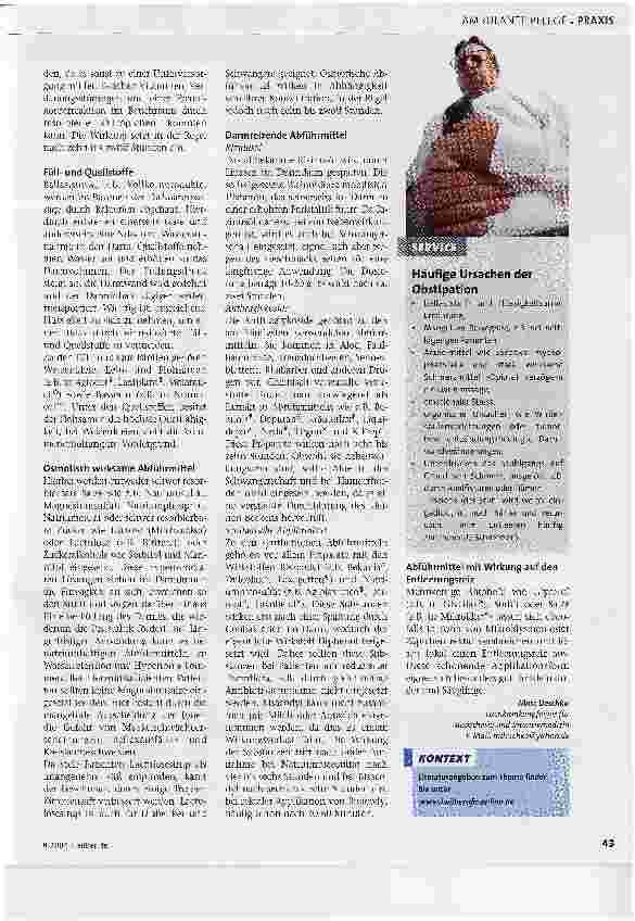 Vorschauseite 2: Was tun bei Obstipation?Beratungstipps für ambulante Pflegekräfte