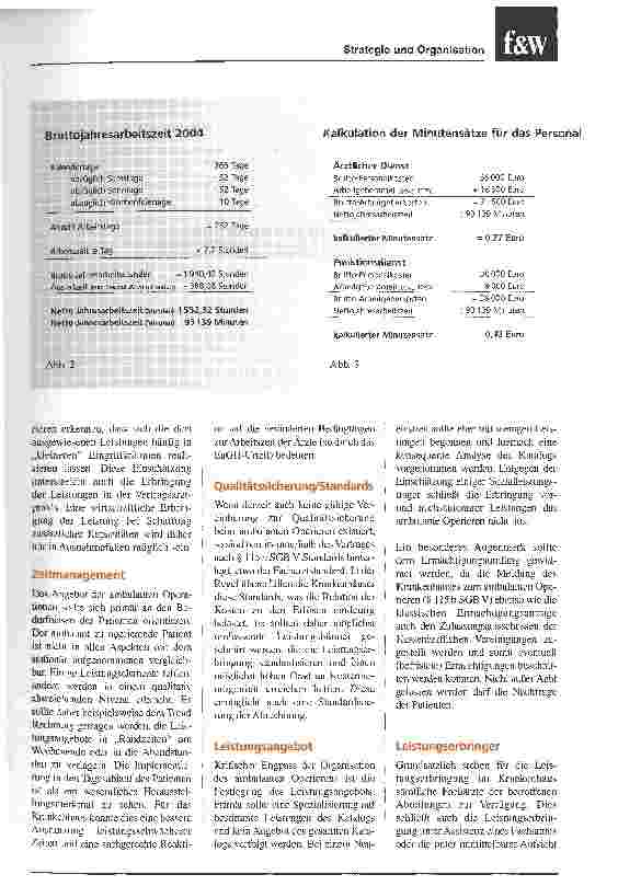 Vorschauseite 4: Ambulantes Operieren: Die Chancen überwiegenKosten und Menge müssen im richtigen Verhältnis stehen