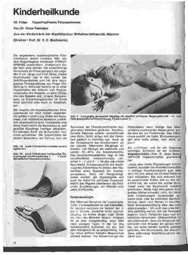 Vorschauseite 1: Kinderheilkunde 41. Folge: Hypertrophische Pylorusstenose