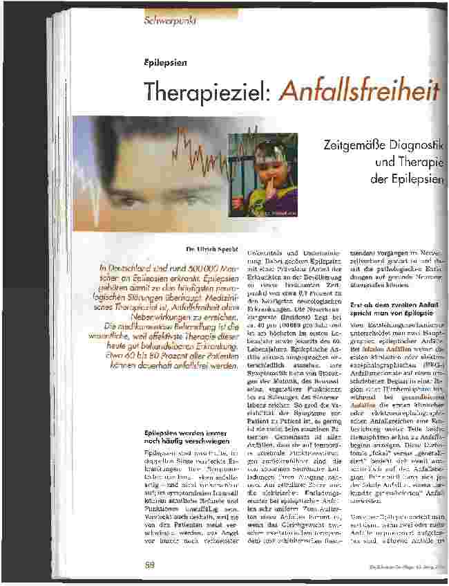 Vorschauseite 1: Therapieziel: Anfallsfreiheit