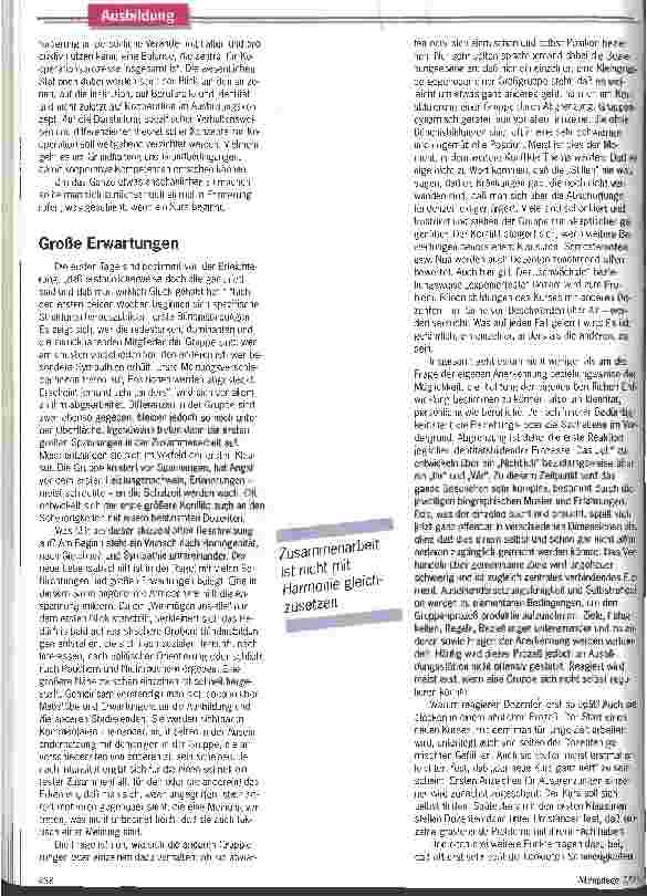Vorschauseite 2: Achtung statt Abgrenzung Zum Erwerb kooperativer Kompetenzen in der Ausbildung