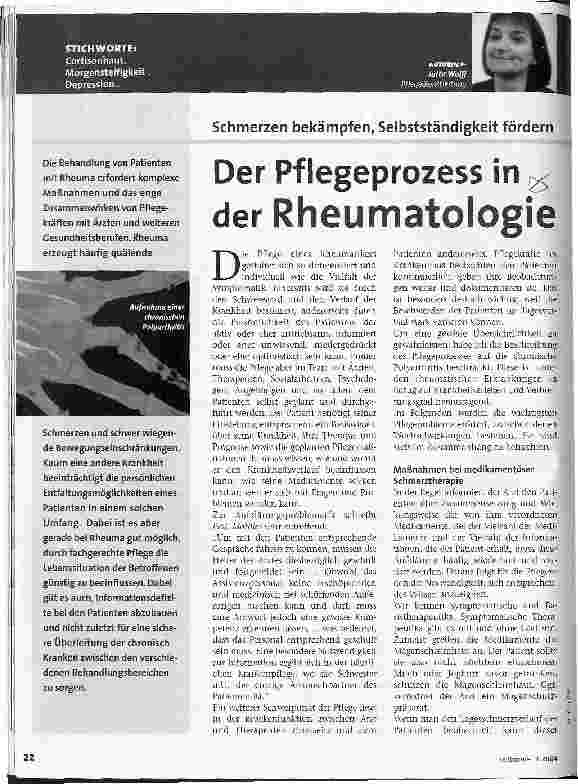 Vorschauseite 1: Der Pflegeprozess in der Rheumatologie