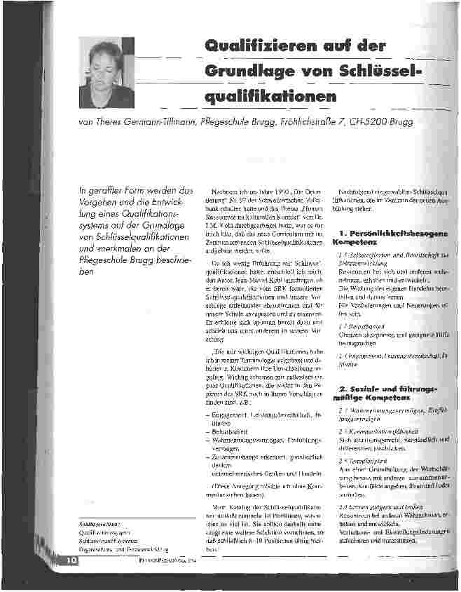 Vorschauseite 1: Qualifizieren auf der Grundlage von Schlüsselqualifikationen