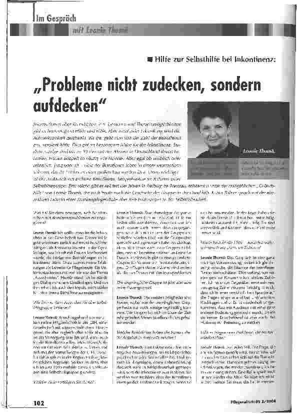 Vorschauseite 1: Probleme nicht zudecken, sondern aufdecken