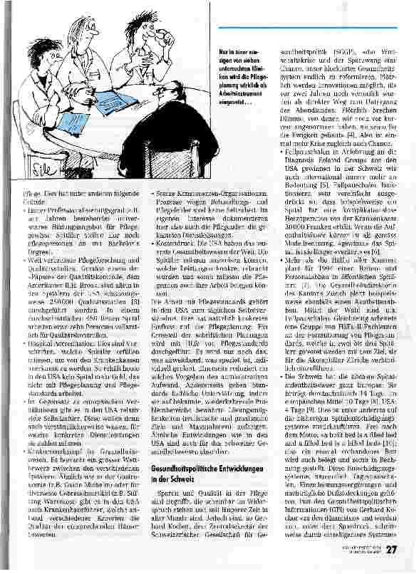 Vorschauseite 4: Pflegeplanung (P) zwischen Theorie und Praxis Untersuchung in Kliniken und Schulen