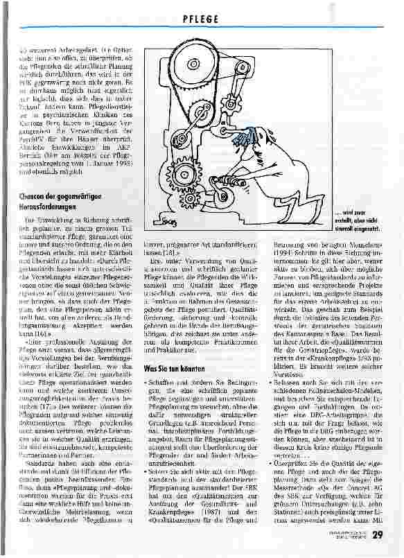 Vorschauseite 6: Pflegeplanung (P) zwischen Theorie und Praxis Untersuchung in Kliniken und Schulen