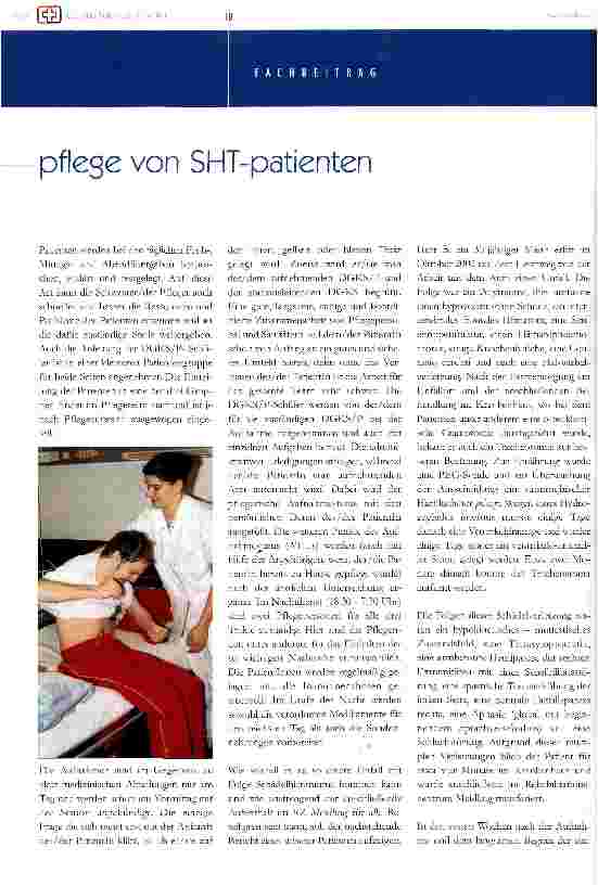 Vorschauseite 3: Pflege von SHT-patienten - auch ein kleiner Schritt ist schon ein Fortschritt