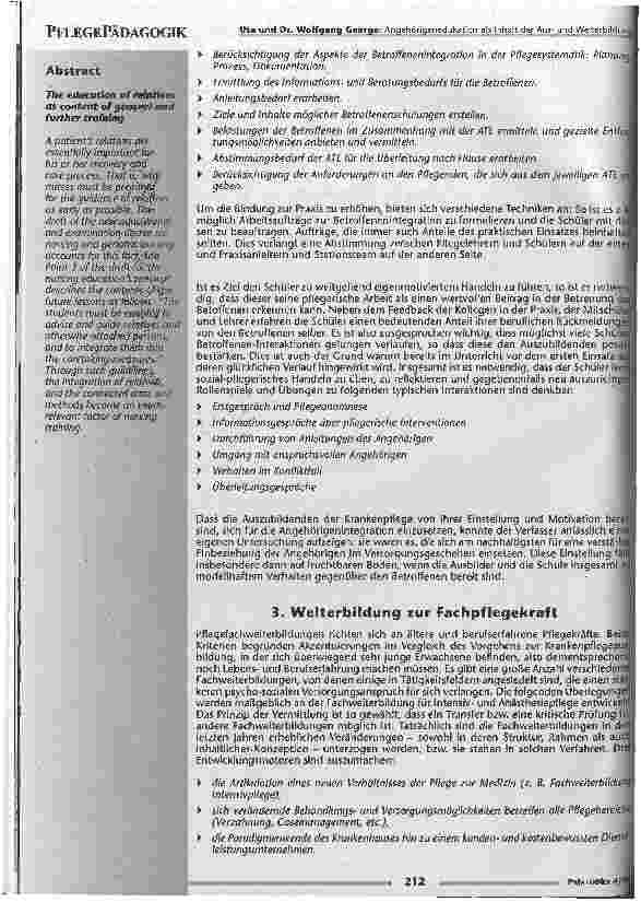 Vorschauseite 3: Angehörigenedukation als Inhalt der Ausund Weiterbildung