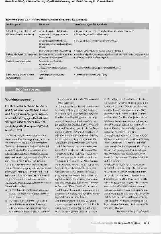 Vorschauseite 4: Qualitätssicherung und Zertifizierung im KrankenhausDie Krankenhausapotheke im Rahmen einer Zertifizierung nach KTQ®-Teil2