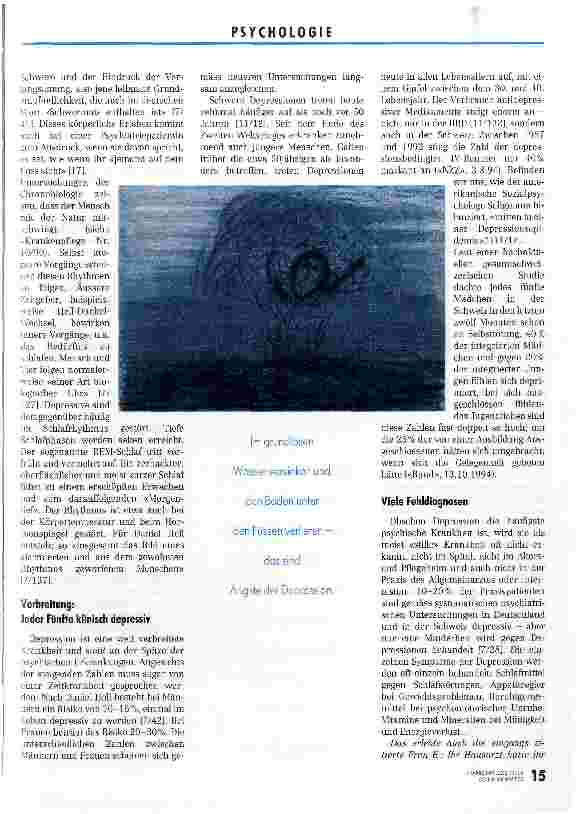 Vorschauseite 4: Stille Krankheit Depression Teil 1: Merkmale, Risikofaktoren, Erklärungsmodelle