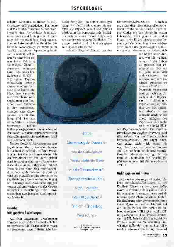 Vorschauseite 6: Stille Krankheit Depression Teil 1: Merkmale, Risikofaktoren, Erklärungsmodelle