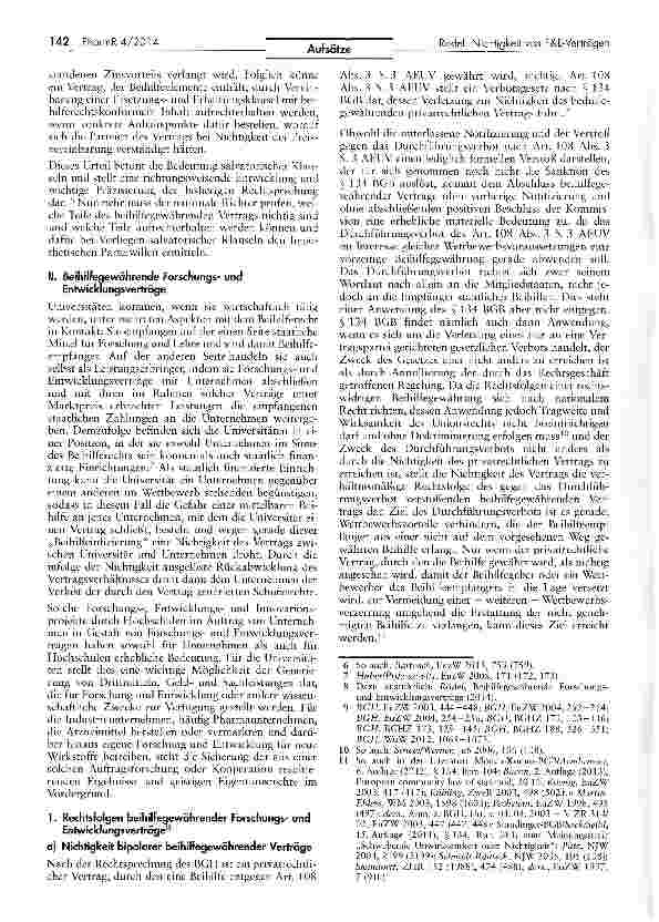 Vorschauseite 2: Rechtsund Planungsunsicherheit durch die drohende Gesamtnichtigkeit beihilfegewährender Forschungsund Entwicklungsverträge? !