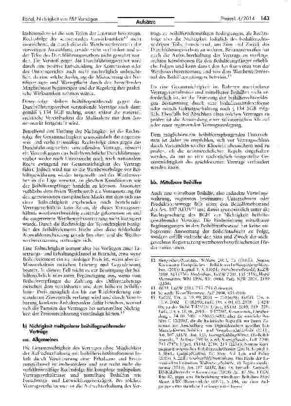 Vorschauseite 3: Rechtsund Planungsunsicherheit durch die drohende Gesamtnichtigkeit beihilfegewährender Forschungsund Entwicklungsverträge? !