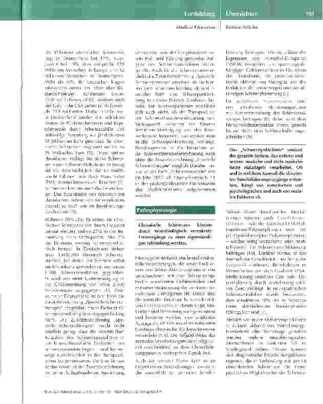 Vorschauseite 2: Chronische Schmerzen -ein Update