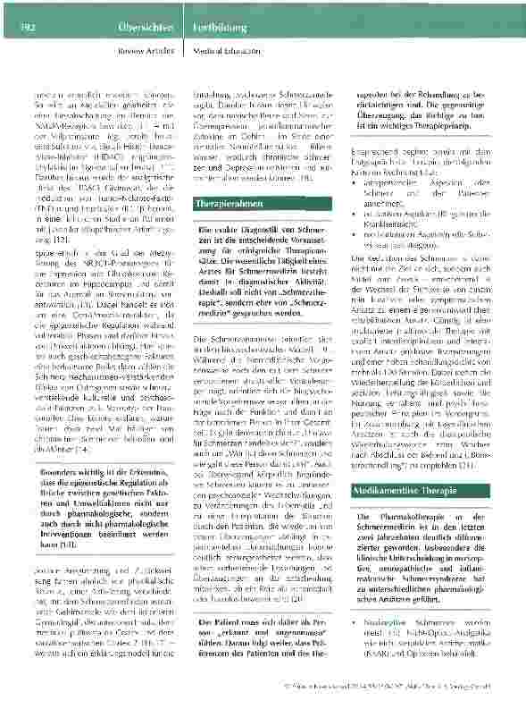 Vorschauseite 3: Chronische Schmerzen -ein Update