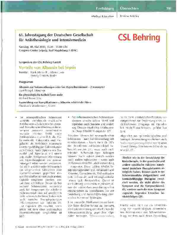 Vorschauseite 4: Chronische Schmerzen -ein Update
