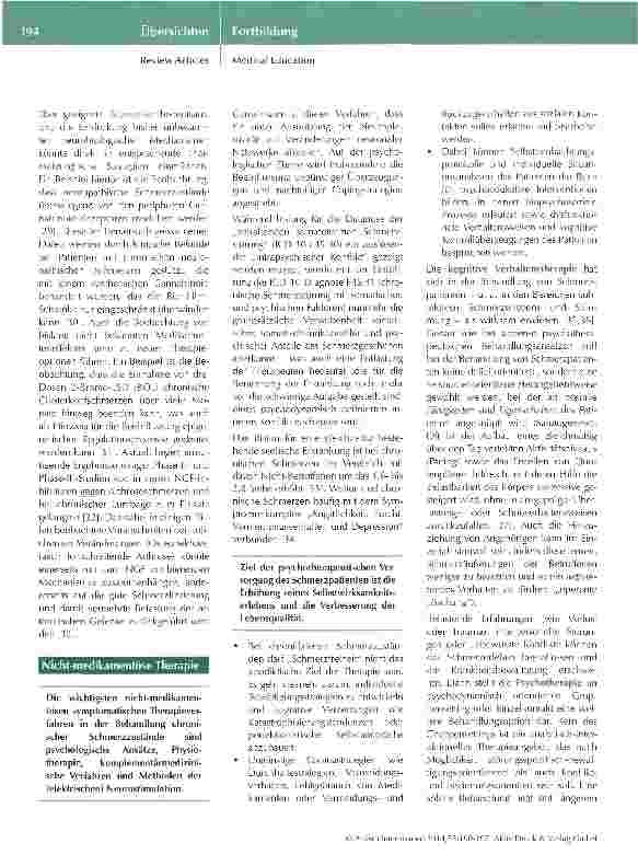 Vorschauseite 5: Chronische Schmerzen -ein Update