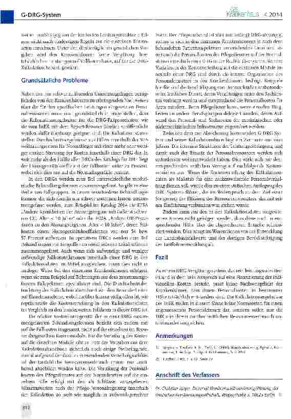 Vorschauseite 3: Ableitung einer ausreichenden Personalvorhaltung aus den Kalkulationsergebnissen des InEK