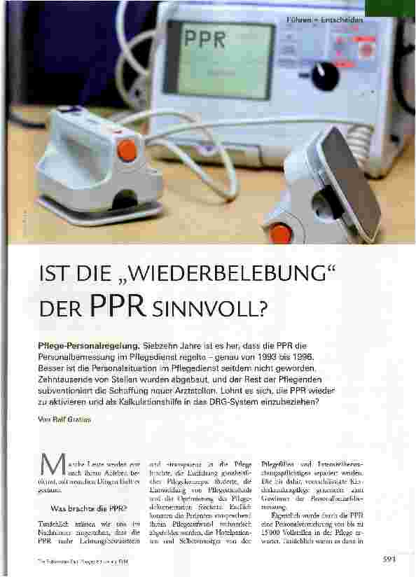 Vorschauseite 1: IST DIE „WIEDERBELEBUNG DER PPRSINNVOLL?