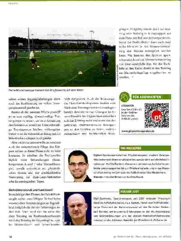 Vorschauseite 4: Kreuzbandriss - die Nachsorge im Profifußball