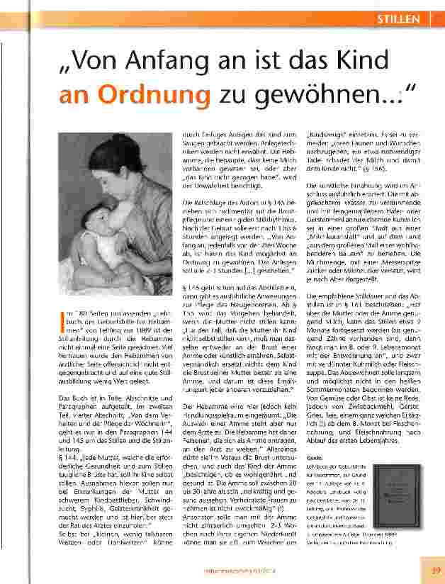Vorschauseite 1: Von Anfang an ist das Kind an Ordnung zu gewöhnen. ..