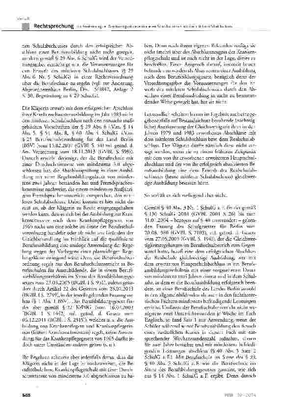 Vorschauseite 3: Zur Anerkennung der Gleichwertigkeit des erworbenen Schulabschlusses mit dem mittleren Schulabschluss