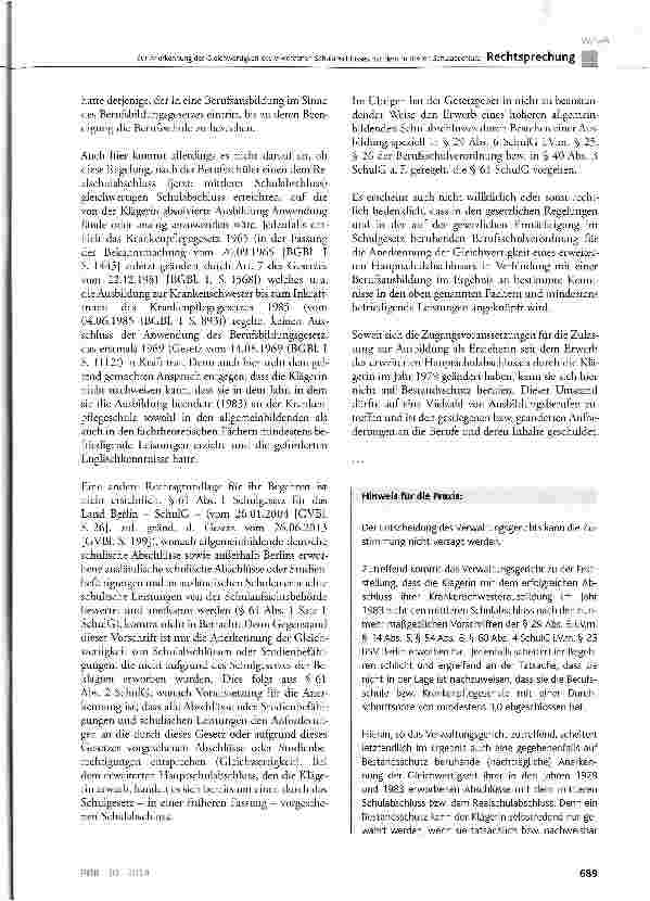 Vorschauseite 4: Zur Anerkennung der Gleichwertigkeit des erworbenen Schulabschlusses mit dem mittleren Schulabschluss
