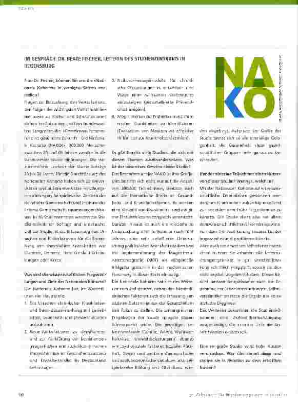 Vorschauseite 2: Die Nationale Kohorte