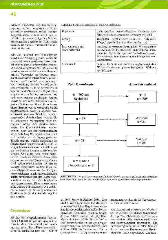 Vorschauseite 3: Wirkungen von naturgestützten Interventionen bei Menschen mit primärer Demenz in Pflegeheimen