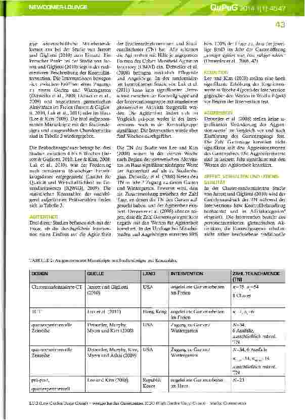 Vorschauseite 4: Wirkungen von naturgestützten Interventionen bei Menschen mit primärer Demenz in Pflegeheimen