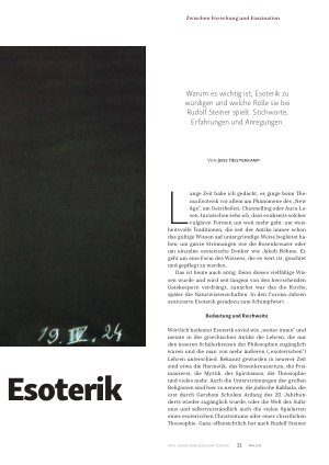 Vorschauseite 2: Anthroposophie und Esoterik