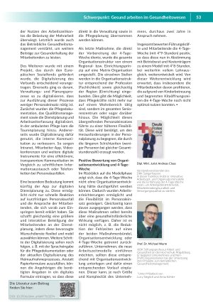 Vorschauseite 3: Gesundheitsförderliche Arbeitszeitmodelle brauchen Organisationsentwicklung „Wir wollen nicht mehr, sondern besser arbeiten. “