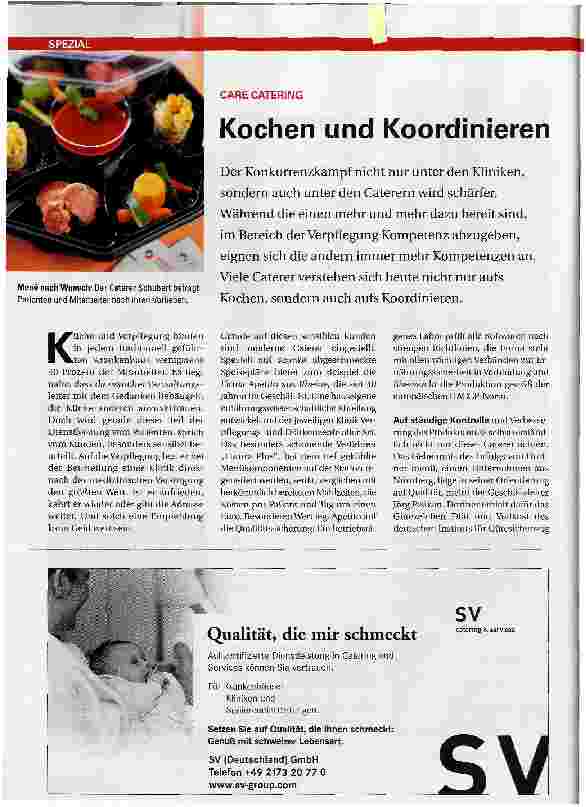 Vorschauseite 1: Kochen und Koordinieren