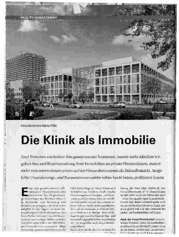 Vorschauseite 1: Die Klinik als Immobilie