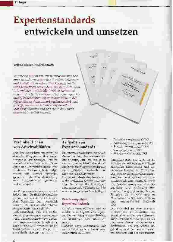 Vorschauseite 1: Expertenstandards entwickeln und umsetzen