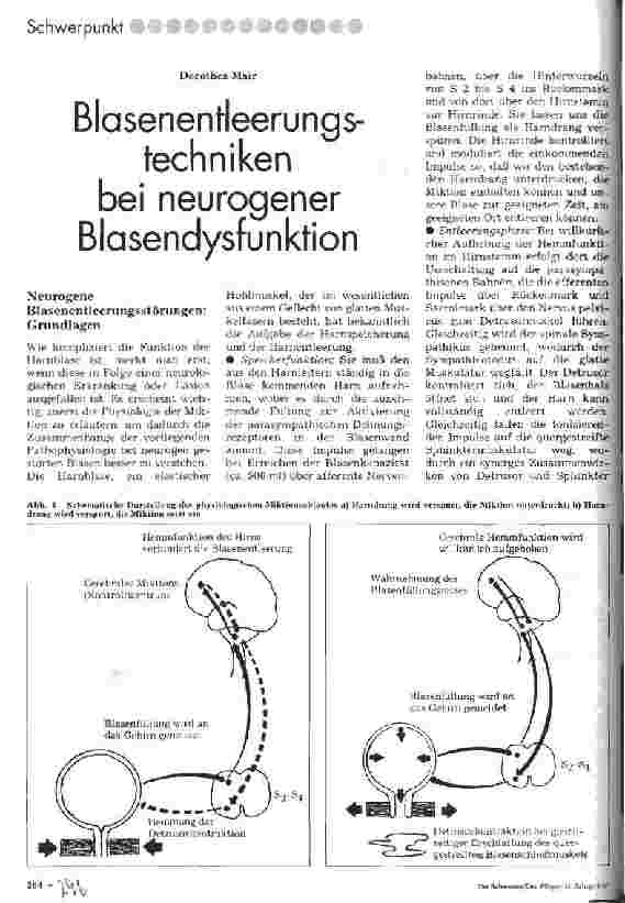 Vorschauseite 1: Blasenentleerungstechniken bei neurogener Blasendysfunktion