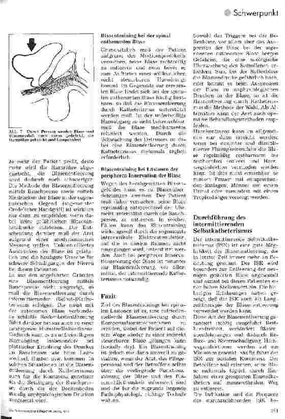 Vorschauseite 6: Blasenentleerungstechniken bei neurogener Blasendysfunktion