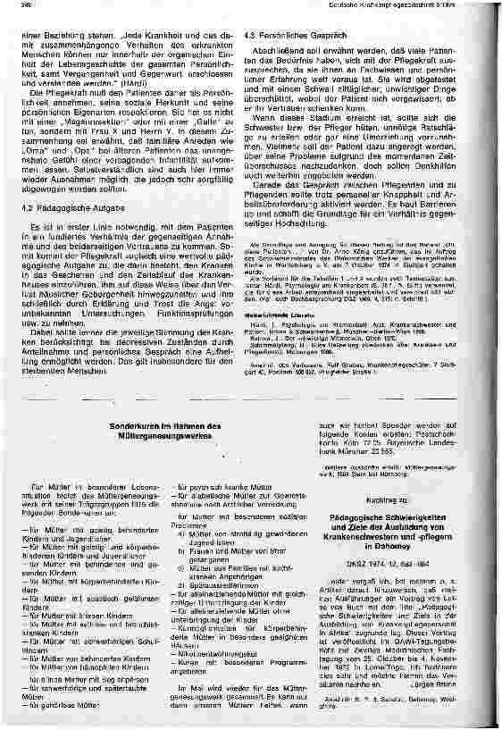 Vorschauseite 4: Beobachtungen über die Beziehungen zwischen Pflegepersonal und Patienten