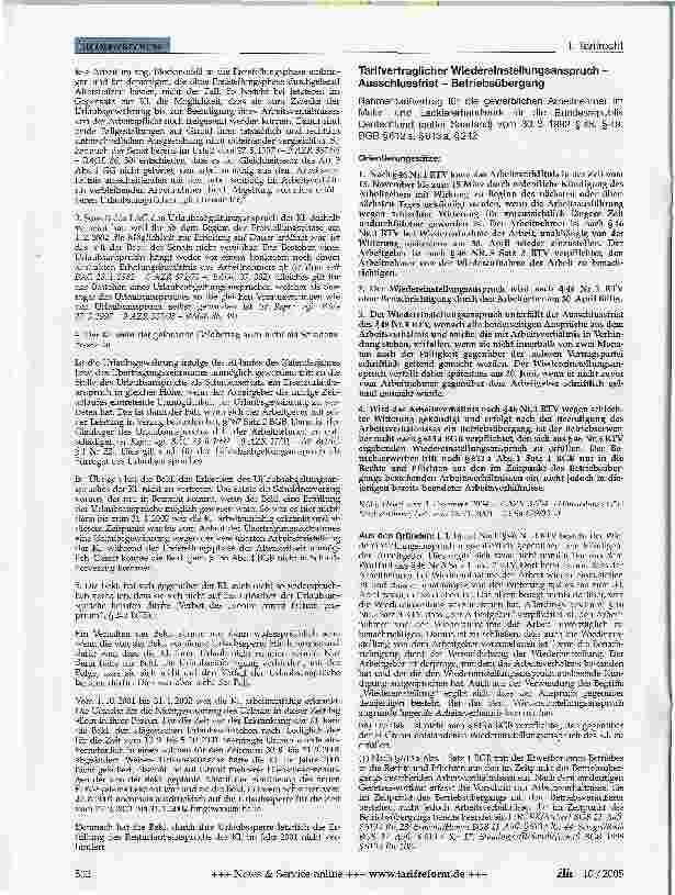 Vorschauseite 6: I. TarifrechtVerbandsaustritt - Bezugnahme (DRK)