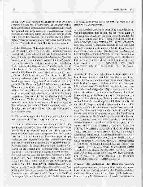 Vorschauseite 2: Bei möglichen schwerwiegenden Nebenwirkungen eines Medikaments istneben dem Hinweis in der Gebrauchsinformation des Pharmaherstellers auch eine Aufklärung durch den das Medikament…
