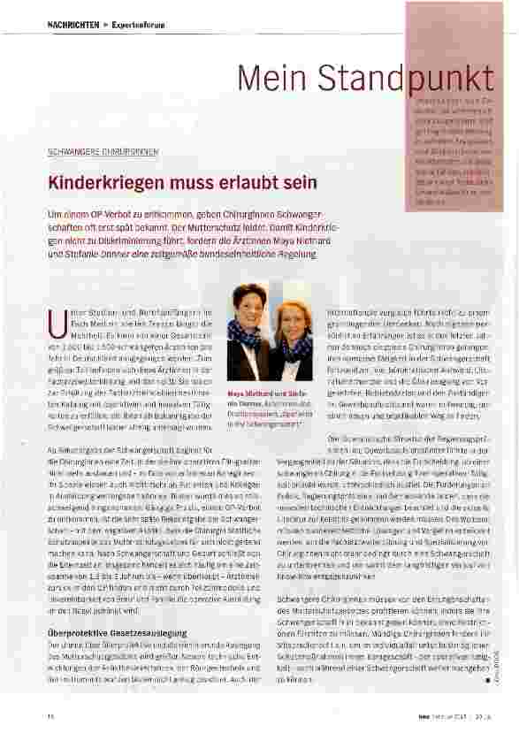 Vorschauseite 1: Kinderkriegen muss erlaubt sein