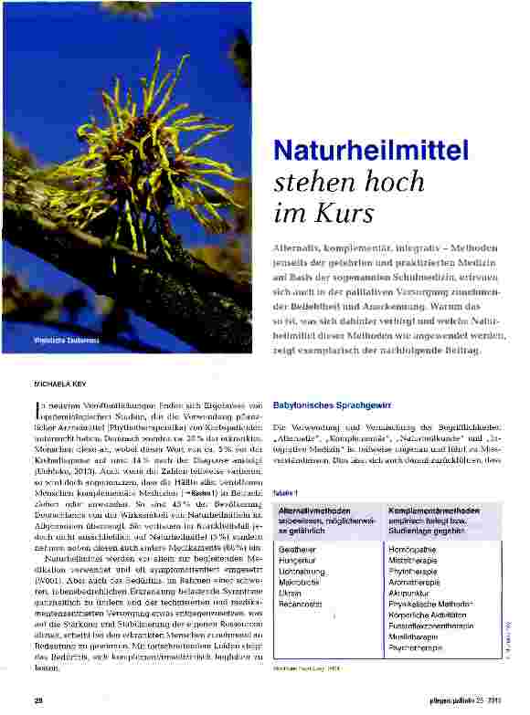 Vorschauseite 1: Naturheilmittel stehen hoch im Kurs