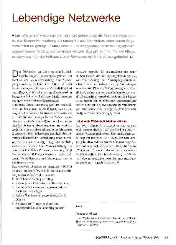 Vorschauseite 1: Lebendige Netzwerke