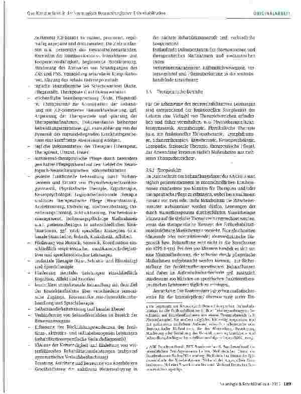 Vorschauseite 5: Qualitätsstandards in der Neurologisch-Neurochirurgischen Frührehabilitation
