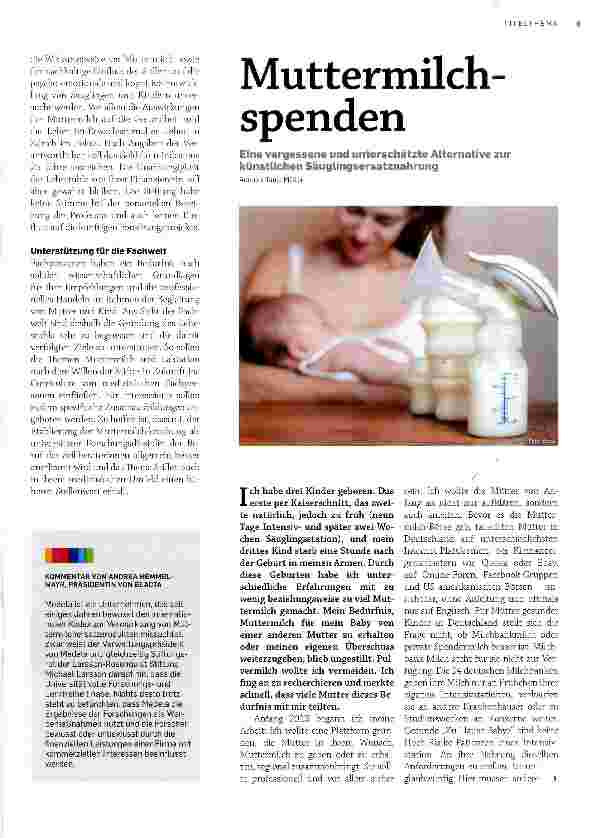 Vorschauseite 1: Muttermilchspenden