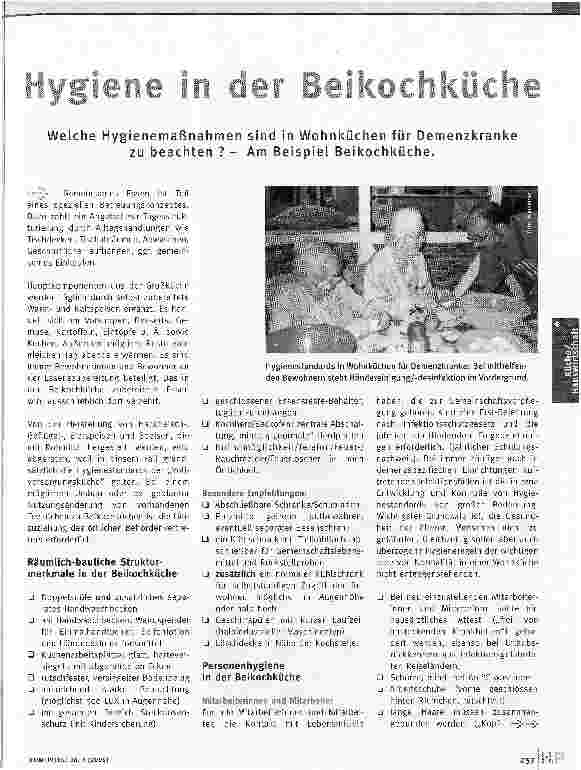 Vorschauseite 1: Hygiene in der Beikochküche