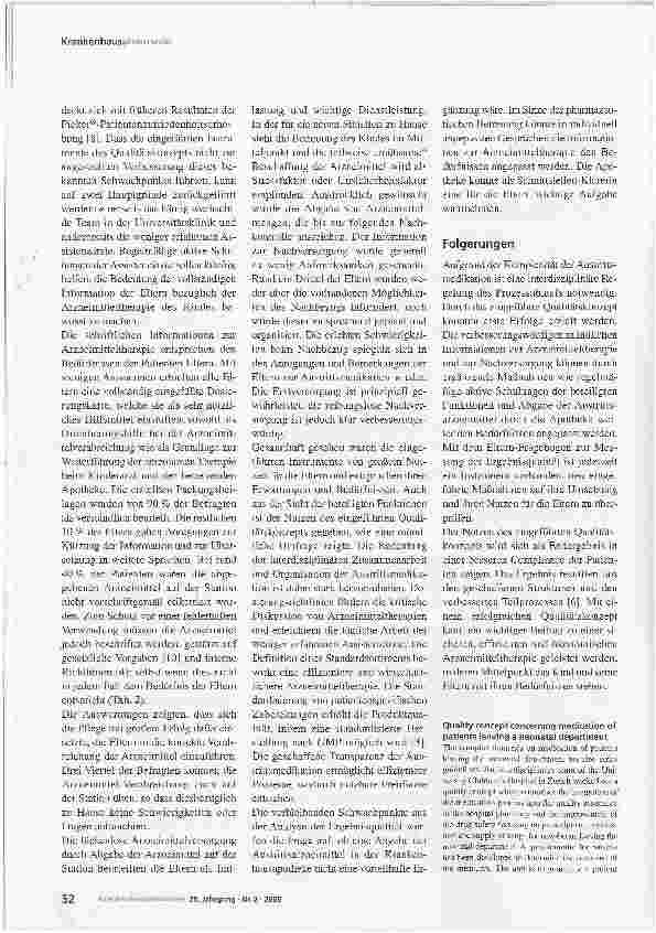 Vorschauseite 5: Qualitätskonzept zur Austrittsmedikation auf einer Neonatologie-Abteilung