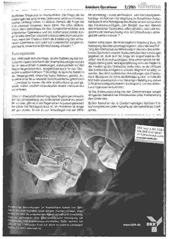 Vorschauseite 3: Ambulante Operationen als Dienstaufgabe des Chefarztes