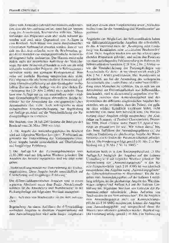Vorschauseite 2: Keine Allgemeinplätze und differentialdiagnostische Angaben auf der äußeren Umhüllung für ein OTC-PräparatVerwaltungsgericht Köln, Urteil vom 6. August 2003 - 24 K 3620/00