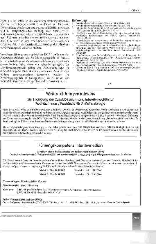 Vorschauseite 5: Die neue Weiterbildungsordnung